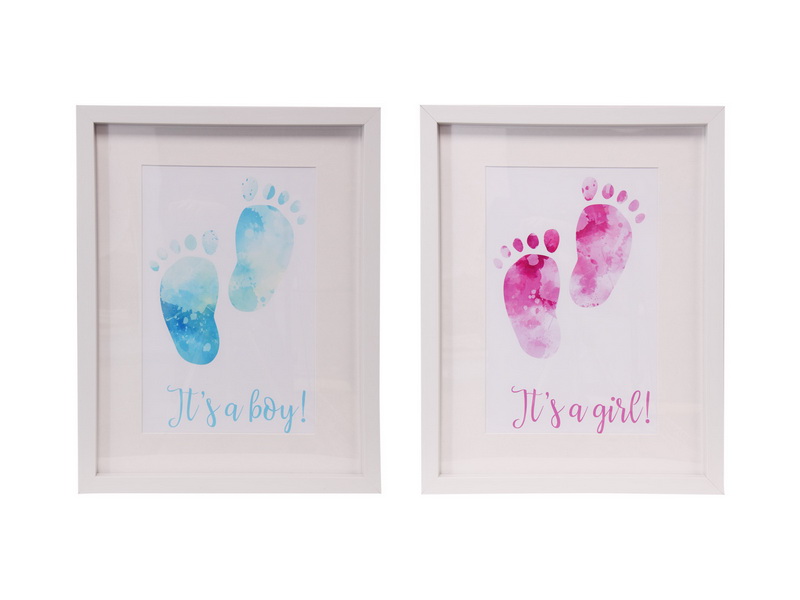 Boy/Girl Baby Feet Design Canvas Print